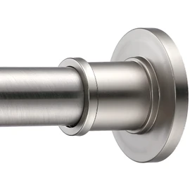 BRIOFOX Industrial Shower Curtain Rod - Never Rust Non-Slip 43-72 Inch 304 Stainless Steel, Brushed Nickel