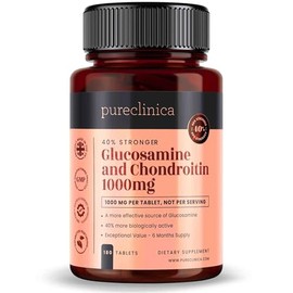 Pureclinica Glucosamine HCL and Chondroitin 1000mg X 180 Tablets - 6 Months Supply