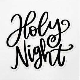 Vinyl Stickers Decals Of Holy Night - Waterproof - Apply On Any Smooth Surfaces Indoor Outdoor Bumper Tumbler Wall Laptop Phone Skateboard Cup Glasses Car Helmet Mug Door Truck Gifts Decoration