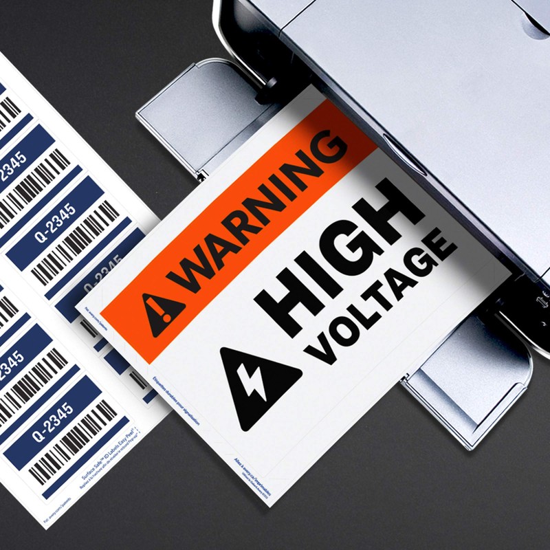 Avery Removable Label Safety Signs, 3-1/2" x 5", Water/Chemical Resistant,