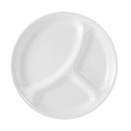 Corelle Livingware Divided Dinner Plate, 10-1/4-Inch, Winter Frost White - Pack of 4 Plates