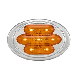 Maxxima M36180Y Amber LED Mini Oval Clearance Marker Light with Stainless Steel Bezel