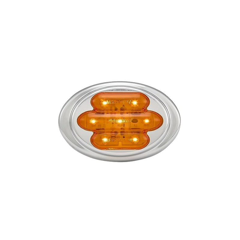 Maxxima M36180Y Amber LED Mini Oval Clearance Marker Light with