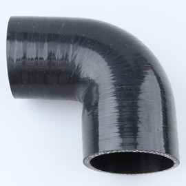 AC PERFORMANCE AC PERFORMANCE ID 2.5" to 2.25" (63mm to 57mm), 90 Degree Elbow Reducer Coupler, Leg Length 3.5" (90mm), Universal Automotive Silicone Hose, Black