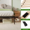 topfresh Foldable King Bed Frame Wooden Platform Bed Frame Underbed