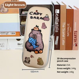 Kighdel Capybara Pencil Case,Capybara Stationery Cute Capybara 3D Pencil Case Interesting Capybara Pencil Bbag for Girls Boys Students or Teenagers Gifts