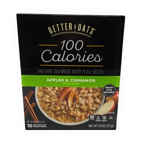 Better Oats Instant Oatmeal Apples & Cinnamon 9.8 ounce ( Pack of 3 )