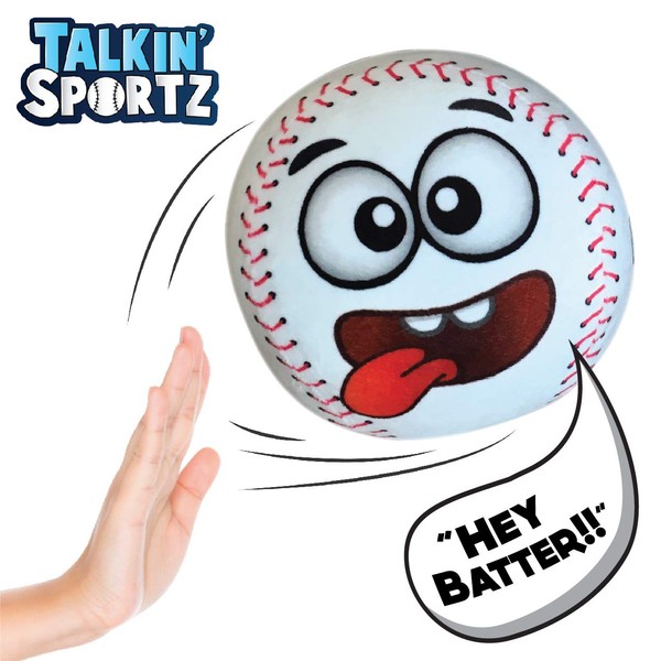 Talkin' Sports, Hilariously Interactive Toy Baseball with Music and Sound FX for Kids and Toddlers by Move2Play