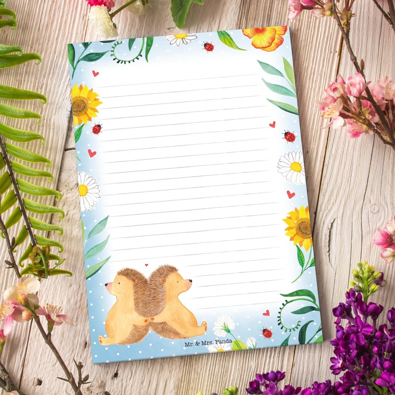 Mr. & Mrs. Panda Notepad, letter pad, A4 writing pad,