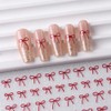 Multiple Shapes Bow Star Nail Stickers Red Bows Stars Nail