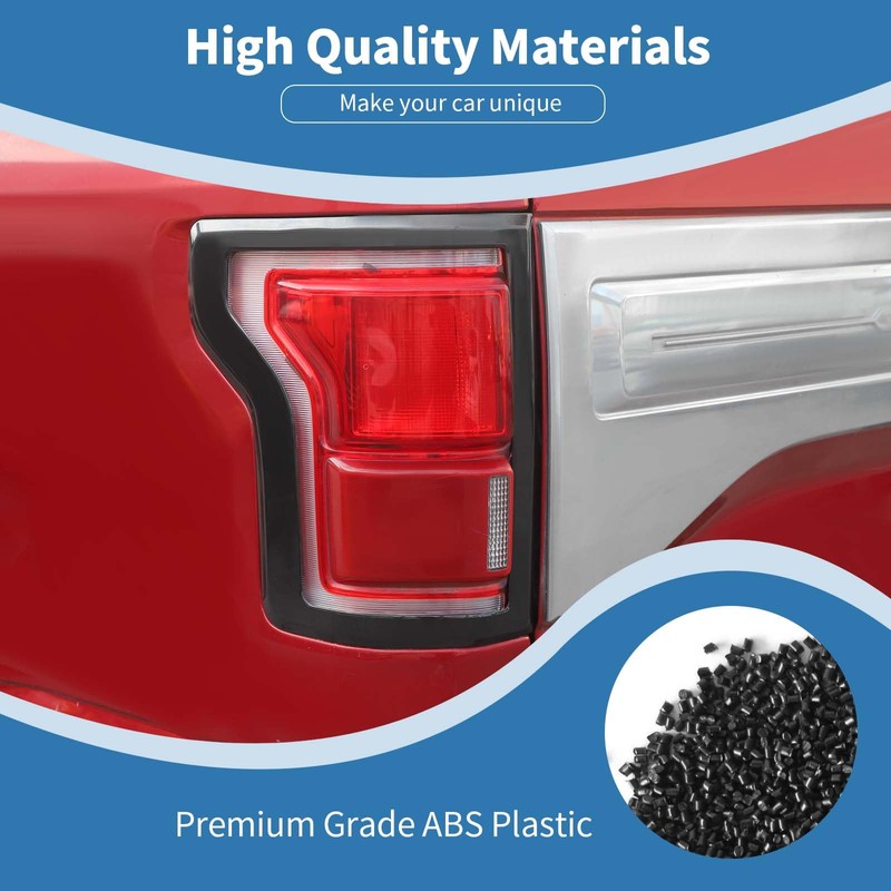 PDKLIN for F150 Rear Tail Light Trim Bezel Cover Kit