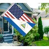 Nicaragua USA Flag,Big 3x5 FT Nicaraguan Flag,36x60 Inch Large Double-Printed