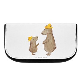 Mr. & Mrs. Panda Cosmetic Bag Bear with Hat, White, Hand drawn