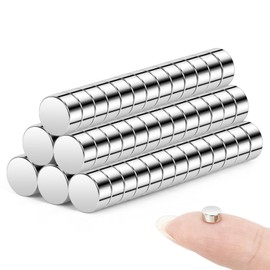 Wzone 6x3mm Small Magnets, 80 Pack Strong Fridge Magnets Mini Round Magnets for Office, Crafts, Whiteboard, Miniature Model, Photos and DIY