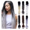 2 Pzs Extensiones De Trenzas Africanas Kanekalon Color 1#-Negro