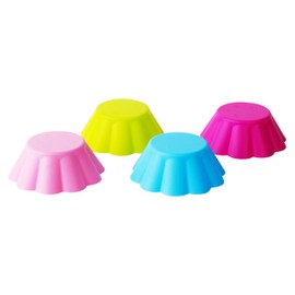 Fox Run Scalloped Silicone Muffin and Cupcake Liners, Set of 12 Standard Size Wrappers