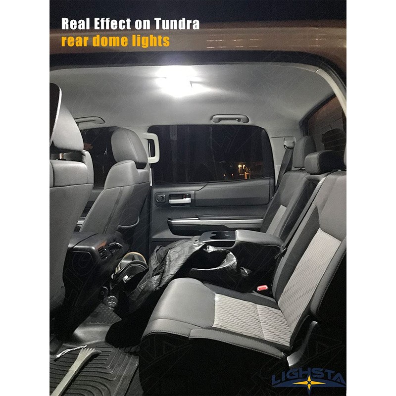 LIGHSTA 12PCS Super Bright White LED Interior Light Kit Package