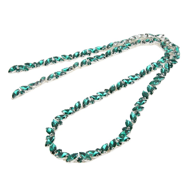 Glass Claw Chain High Hardness Color Single Row Rhinestone Strips