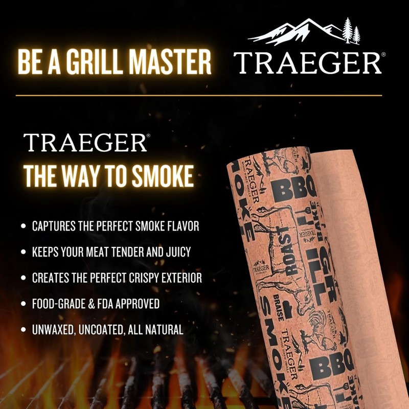 Traeger Grills Pink BBQ Butcher Paper Roll, 18" x 75'