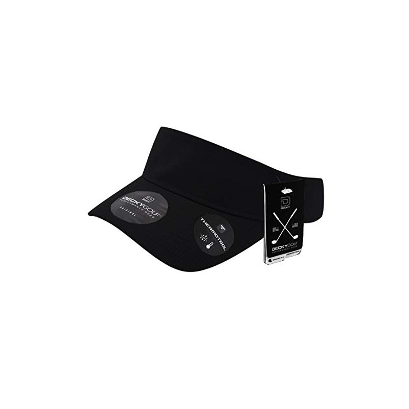 DECKY GOLF Standard Visor, Black, One Size