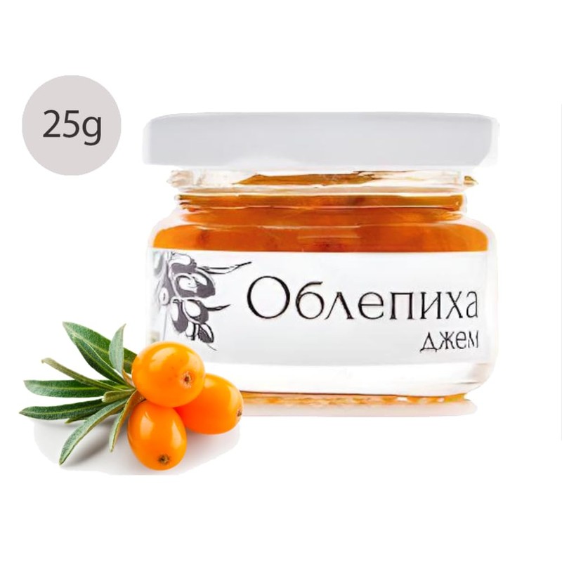 Russian Forest Sea Buckthorn Jam Natural and Healthy Dessert 25g
