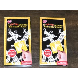 Paper Magic Fortune Valentine's Day Cards Lot Paper Magic Group Glow Stickers Dragon Rabbit