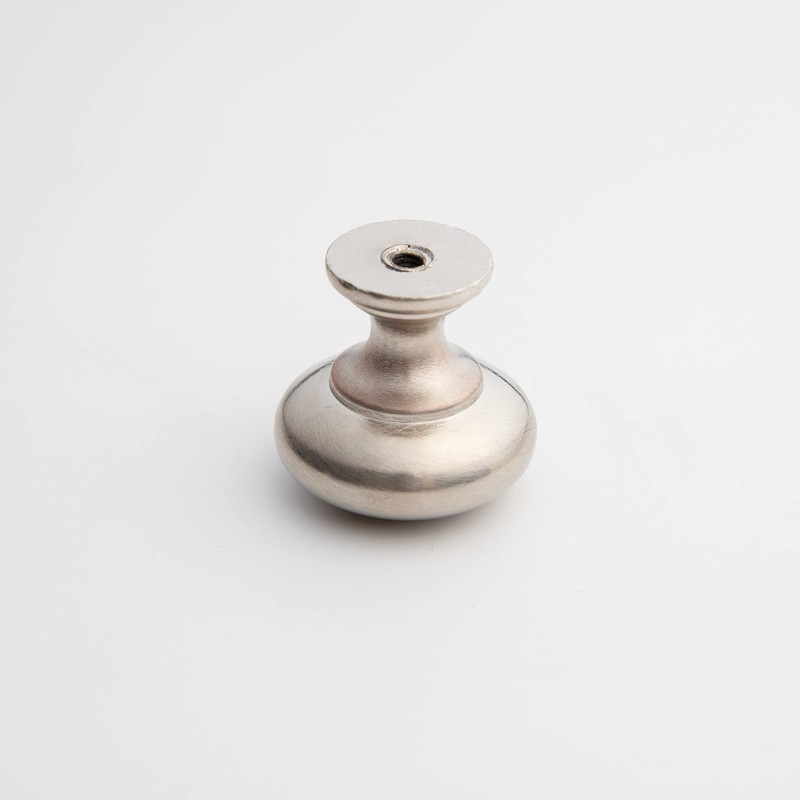 HARMAC HOUSE Round Cabinet Knobs 4 Pack Brushed Nickel Pull