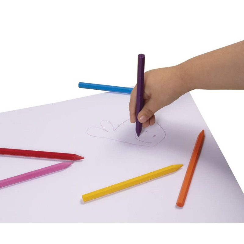 Jovi – Hexagonal Plastic Case Of 24 Wax Crayons Assorted