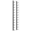 vidaXL 12-Bottle Wall Mounted Wine Rack - Durable Powder-Coated Iron,
