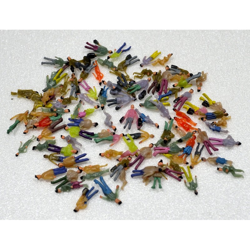 Nゲージ 人形 ミニカー ランダム セット （人形１００体、ミニカー10台） 1/150 スケール ジオラマ 鉄道模型