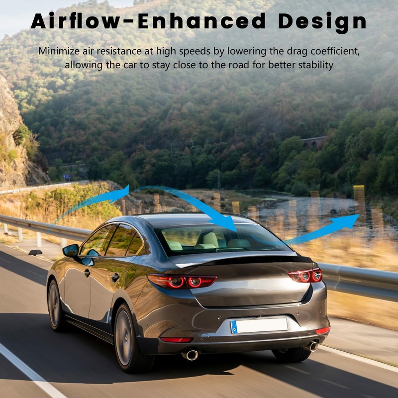 Arcoche Trunk Lip Spoiler for Mazda 3 2019-2023 Sedan Rear