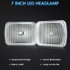 Unbranded 5x7" 7x6 LED Headlights H4 Projector Hi/Lo beam FOR