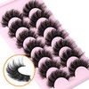 Fake Eyelashes Fluffy Volume Thick Lashes Faux Mink 20MM Long