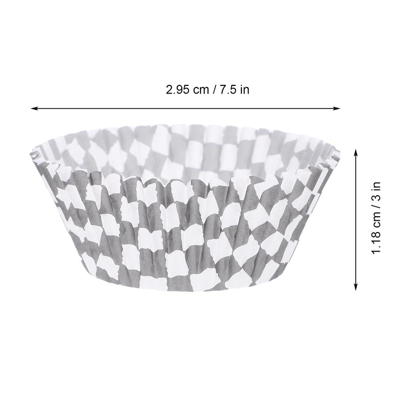 100pcs Cupcake Paper Cups Black and White Cupcake Liners Baking
