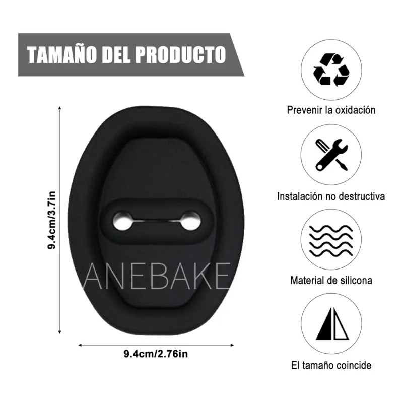 4pz Protector Puertas Autos Protector Cerradura De Puerta