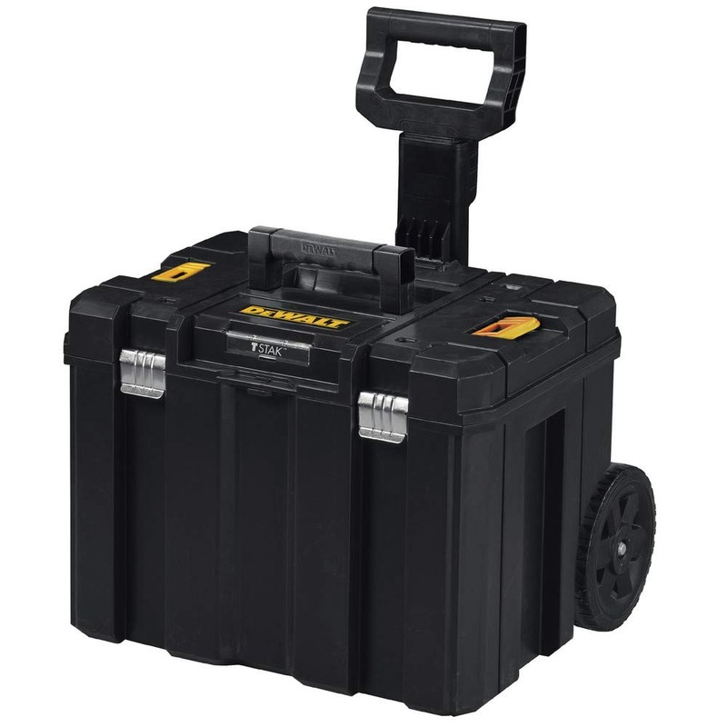 DEWALT Tool Box with Wheels, TSTAK, Deep Box (DWST17820), Black,