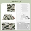 10 Sheet Thick Peel and Stick Kitchen Backsplash Tiles,3D Waterproof
