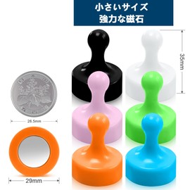 Blissstorm 6/10/20/30/50 Pack Strong Magnet Pins Many Colors Neodymium Magnets Cute Handy Accessories Refrigerator Magnets, Dry Erase Board Magnetic Push Pins for Office, Chin, Classroom, Office, Map,