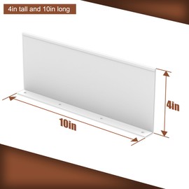 BJADE'S Gutter Valley Splash Guard,4 Pcs Aluminum Roof Valley Splash Shield Gutter Guard.for Straight,Flat Roofs,Corner,10 inch Each