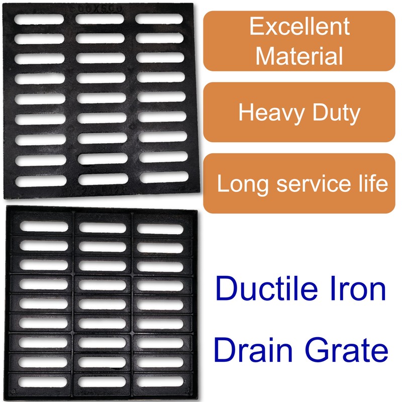 DuuMuut Cast Iron Drain Grate, 20x20 Outdoor Drain Cover, B