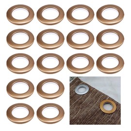 CENGOOD Curtain Grommets Inner Diameter 1-9/16"(4cm) Silencer Sliding Brown Pack of 16