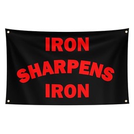 Iron Sharpens Iron Flag 3' x 5' For Gym, Office, Home, Workspace, Home-Office or Garage by Lee Flag Co.