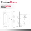 Decoranddecor Sash Mortice Door Lock with Keys - 3inc /