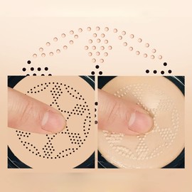 GL-Turelifes Mushroom Head Air Cushion Foundation,BB Cream Oil Control Cushion Set,CC Cream Moisturizing Concealer Air-permeable Natural Flawless Makeup (Mushroom Air Cushion(natural color))