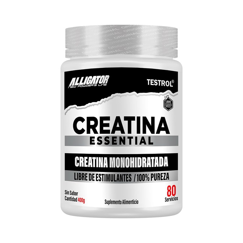 Testrol Creatina Essential en Polvo Creatina Monohidratada Apoyo a Potencia,