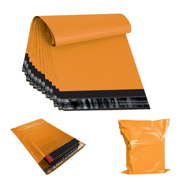 JeeJaan® 50 Pcs of Orange Courier Bags 12 x 16