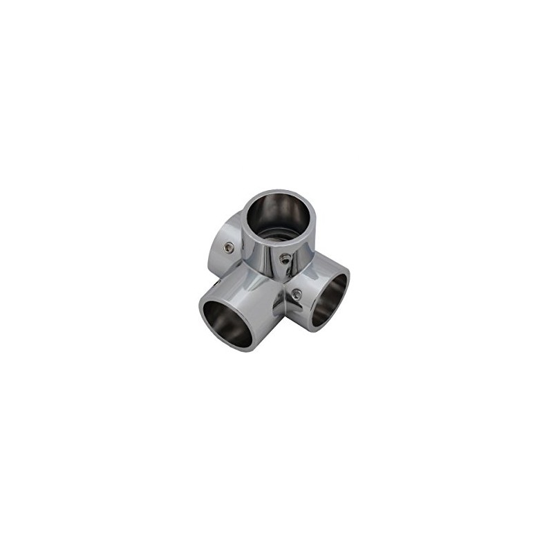25 mm chrome pipe connector, railing fitting, rod connection 2-01