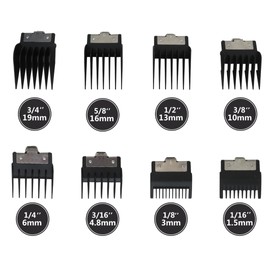 Xspeedonline 8Pcs Clipper Guards for BaBylissPRO Barberology FX870, FX880, FX890, FX825, and FX673 Clippers - From 1/16-3/4 inch Snap on Comb Set for Babyliss Clippers