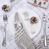 Whaline 100pcs Snowflake Paper Napkin Rings Winter Christmas Silver Disposable