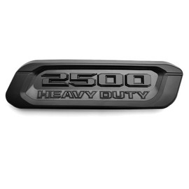 Generic 2pack OEM 2500 HEAVY DUTY Emblems Left Right Side Badges Hood 3D ABS Compatible with fits 2500 (Black), 191-2-200BKBK-e